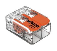 Connecteur électrique - Wago - Transparent - Pack de 50 - 41 A/450 V - Utilisation intérieure