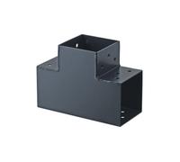 Connecteur emboitable T 90x90 mm angle 90° pour poteau bois - Suki