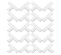 Connecteur en Plastique Blanc 11mm T Simple Trois Voies Épais | Design Modulaire sans Outil, Mécanisme Verrou Nap, Compatible Tubes PVC 11mm, pour Rangement Entrée