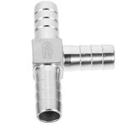 Connecteur en T en Acier Inoxydable 304 à Embout Cannelé Argenté | Raccord pour Tuyau et Durite, Usage Plomberie, Résistant à Corrosion L’usure, Secteurs Alimentaire et Pharmaceutique