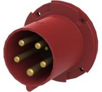 Connecteur enfichable encastrable Amphenol 63 ampères CEE 5 pôles (3P+N+PE) broche, codage 6h rouge 200/346 V à 240/415 V fréquence 50