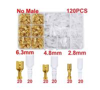 Connecteur enroulé de fil électrique, Kit assorti, manchon de bornes à sertir, 2.8mm 4.8mm 6.3mm isolé femelle