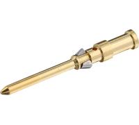 Connecteur Harting D-Crimpkontakt, broche (M), 0,75 mm², AWG18, plaquée or, 1 pièce. Matériau : alliage de cuivre. Quantité : 1 pièce