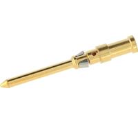 Connecteur Harting D-Crimpkontakt, broche (M) de 1 mm², calibre AWG18, plaqué or, 1 pièce. Matériau : alliage de cuivre. Quantité : 1 pièce