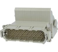 Connecteur Harting Han 64D, bloc de jonction avec insert à broches (M), "gauche", raccordement par vis, 64 pôles + PE, 250V, 10A - 1 pièce