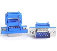 Connecteur IDC D-SUB 9 15 25 37 broches mâle femelle, adaptateur de couvercle de blindage for câble plat DB9 DB15 DB25 DB37 9P 15P 25P 37P 5 pièces