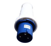 Connecteur Industriel 3 Broches 63 A, Prise ou Fiche Étanche IP44, Connexion Électrique Stable pour Machines Lourdes et Utilisation Extérieure, ABS Ignifuge et Cuivre (BEM-033)
