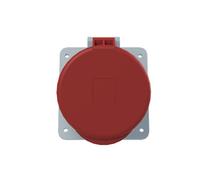 Amphenol 63 ampères CEE prise encastrée 5 pôles (3P+N+PE) femelle, codage 6h rouge 200/346V à 240/415V fréquence 50 et