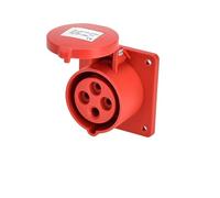 Connecteur industriel et prise triphasé, 3 cœurs, 4P5, trou 16A/32A, étanche, antidéflagrant, IP44(4P16A IP44 dark straight seat GP)