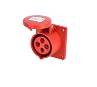 Connecteur industriel et prise triphasé, 3 cœurs, 4P5, trou 16A/32A, étanche, antidéflagrant, IP44(4P32A IP44 dark straight seat GP)