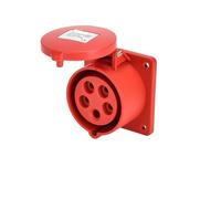 Connecteur industriel et prise triphasé, 3 cœurs, 4P5, trou 16A/32A, étanche, antidéflagrant, IP44(5P16A IP44 dark straight seat GP)