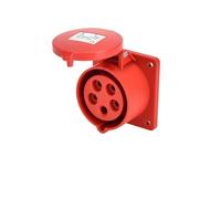 Connecteur industriel et prise triphasé, 3 cœurs, 4P5, trou 16A/32A, étanche, antidéflagrant, IP44(5P32A IP44 dark straight seat GP)
