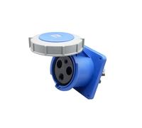 Connecteur Industriel Étanche IEC 60309, 3 Broches, 63 A, 200 V-250 V, 2P+T, 6H, IP67, Femelle.