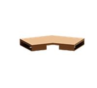 connecteur Kessel 45104.02 bronze brossé, angle 45 degrés
