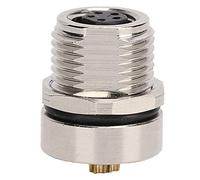 Connecteur M8 à 5 broches monté sur panneau - Adaptateur de prise étanche IP67 - 4 A 250 V AC et DC - Boîtier en laiton nickelé avec blindage à 360 degrés - Remplace M8FS5 - Norme