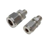 Connecteur Mâle À Double Virole En Acier Inoxydable 304 M8-M20 | Connecteur Mâle À Double Virole En Acier Inoxydable 304, M8-M20 À Tube De 6-12mm(M8x1 to 6mm)