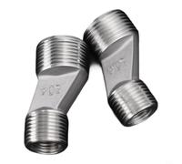 Connecteur Mâle Acier Inoxydable 304 pour Douche Murale | Filetage mâle 1/2" et 3/4", décalage précis 10mm, installation facile, acier durable, idéal baignoire