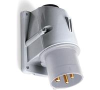 Connecteur mural Amphenol 32 ampères CEE 4 pôles (3P+PE) broche, codage 9h bleu 200/250 V fréquence 50 et 60 Hz - 1