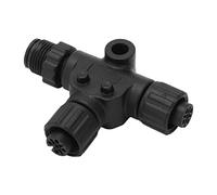 Connecteur NMEA 2000 en T, 3 Ports 5 Broches M12 IP67 Étanche | Raccordement étanche pour réseaux N2K, Boîtier ABS robuste résistant à l'eau salée, Installation simple sur câble
