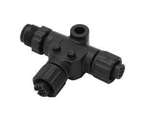 Connecteur NMEA 2000 en T, 3 Ports 5 Broches M12 IP67 Étanche | Raccordement étanche pour réseaux N2K, Boîtier ABS robuste résistant à l'eau salée, Installation simple sur câble