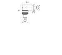 Connecteur non confectionné pour capteurs/actionneurs Hirschmann ELWIST 4012 PG9 933 166-100-1 M12 mâle, coudé Nombre de pôles