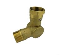 Connecteur pivotant réglable en laiton 3/4" avec rotation à 180° et 360° pour camping-car, machine à laver et irrigation de jardin, version robuste (couleur cuivre)