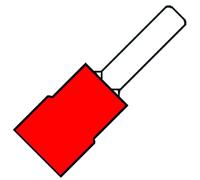 Connecteur Plat Isolé P10 Rouge 0.5-1.5mm2 - 100162 [100 Pièces]