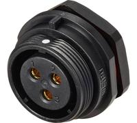 Connecteur pour montage en facade embase femelle 3 pôles 30 A 500 V/AC IP68 Weipu SP2112 / S 3