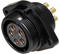 Connecteur pour montage en facade embase femelle 5 pôles 30 A 500 V/AC IP68 Weipu SP2113 / S 5