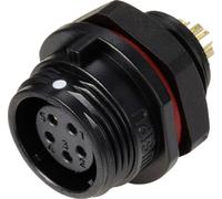 Connecteur pour montage en facade embase femelle 5 pôles 5 A 180 V/AC IP68 Weipu SP1312 / S 5