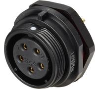 Connecteur pour montage en facade embase femelle 5C pôles 15 A 500 V/AC IP68 Weipu SP2112 / S 5C
