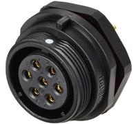 Connecteur pour montage en facade embase femelle 7 pôles 15 A 500 V/AC IP68 Weipu SP2112 / S 7