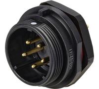 Connecteur pour montage en facade embase mâle 5C pôles 15 A 500 V/AC IP68 Weipu SP2112 / P 5C