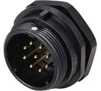 Connecteur pour montage en facade embase mâle 9 pôles 5 A 500 V/AC IP68 Weipu SP2112 / P 9