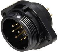 Connecteur pour montage en facade embase mâle 9 pôles 5 A 500 V/AC IP68 Weipu SP2113 / P 9