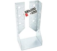 Connecteur poutre bois 100x200 mm Typ B, support acier galvanisé 2 mm | equerre fixation robuste, sabot de charpente pour menuiserie, assemblage, charpente et construction bois