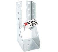 Connecteur poutre bois 50x135 mm Typ B, support acier galvanisé 2 mm | equerre fixation robuste, sabot de charpente pour menuiserie, assemblage, charpente et construction bois