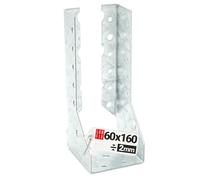 Connecteur poutre bois 60x160 mm Typ B, support acier galvanisé 2 mm, equerre fixation robuste, sabot de charpente pour menuiserie, assemblage, charpente et construction bois, Lun Fix