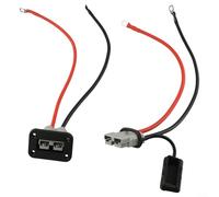 Connecteur rapide 50 A pour voiture camion pour treuil ATV RV avec faisceau de fils en silicone 8 AWG gris et kit de support