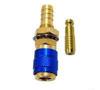 Connecteur rapide TIG en laiton pour soudage au gaz et à l'eau, raccord de tuyau de 10 mm de diamètre intérieur (bleu)