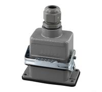 Connecteur rectangulaire industriel robuste à 6 broches, 16 A IP65 étanche électrique pour automatisation de machines, boîtier en polycarbonate gris (ligne supérieure à 6 noyaux)
