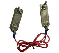 Connecteur Ruban Électrique Acier Conductivité Connecteur Ruban(2 Clips) | Fil isolé 1 mètre, liaison sûre, pas de perte courant, montage pour facile, clôture électrique robuste