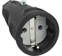 Connecteur Schuko en caoutchouc femelle 240 V - PCE - Connecteurs Schuko