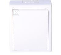 Connecteur simple N/T IP54 encastré AQUARIUS blanc AQW1L/11