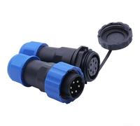 Connecteur SP20 IP68 étanche à l'eau 2 à 14 broches et prise femelle pour éclairage extérieur, pompes, câble de données industriel (6 broches)