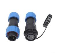 Connecteur SP20 IP68 étanche à l'eau 2 à 14 broches et prise femelle pour éclairage extérieur, pompes, câble de données industriel (2 broches)