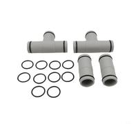 Connecteur Tuyau Piscine T Joint 4 PP Connecteur Tuyau Piscine | Lot de 4 , 2 joints en T et 2 droits, compatible tuyaux 1.25 pouces, pour idéal piscines hors sol
