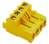 connecteur Wolf pour clapet d'échappement 4 broches 2744607 jaune, pour CGU/CGG-2K