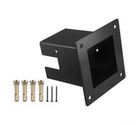 Connecteurs à angle droit pour poutres en bois et quincaillerie de pergola - Bretelles en L résistantes aux intempéries avec plaque de base de 21,6 cm (base)
