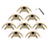 Connecteurs d'angle pour panneaux de bois, ensemble de 8 pièces, couleur noire, en plastique